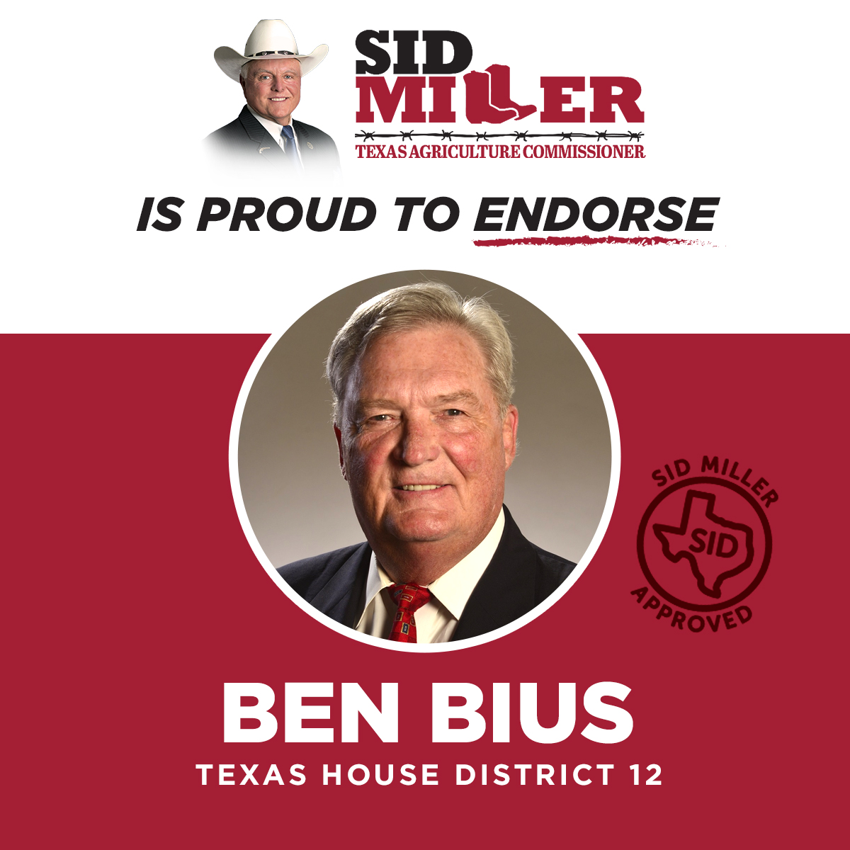 Texas conservative leaders like me are supporting @BenBiusTX because he is a principled leader who will support conservative policies like school choice, border enforcement, tax cuts, and Republican chairs in the Texas House! #txlege #Election2024 #RunOff