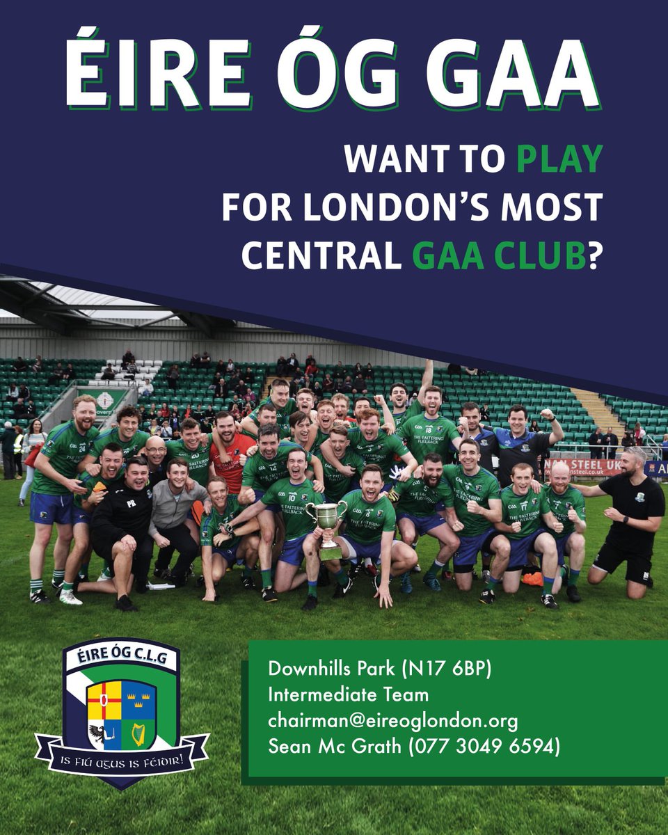 🏃‍♂️Pre-season is starting to take shape 🏐 Do you fancy playing for London’s most central GAA club? 📧 Be sure to get in touch to find out more #GAA #IrishInLondon
