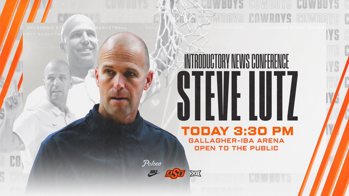 Oklahoma State Athletics (@osuathletics) on Twitter photo Join us in GIA today at 3:30 pm to introduce <a href="/OSUMBB/">OSU Cowboy Basketball</a> Head Coach Steve Lutz! It is open to the public. If you’re unable to make it, it will be streamed at the link below. ⬇️
m.youtube.com/live/XHjEDw6pX… Join us in GIA today at 3:30 pm to introduce <a href="/OSUMBB/">OSU Cowboy Basketball</a> Head Coach Steve Lutz! It is open to the public. If you’re unable to make it, it will be streamed at the link below. ⬇️
m.youtube.com/live/XHjEDw6pX…