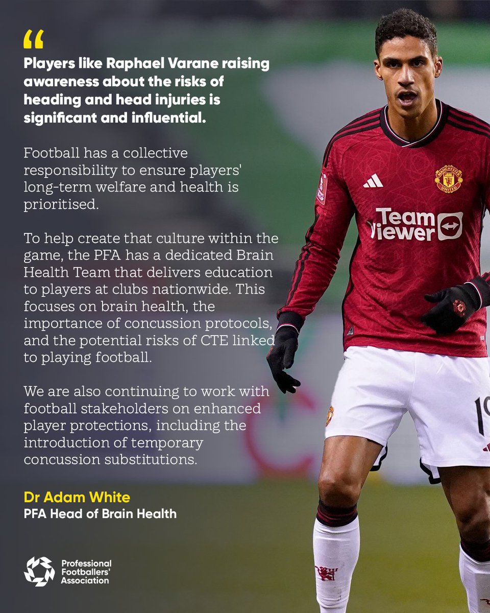 PFA's tweet photo. The PFA team visit clubs across the country to educate members on the importance of their long-term brain health.

Read more via @johncrossmirror ✍️
➡️https://t.co/x5TaS0rgK9 https://t.co/OsW6yEPe1x