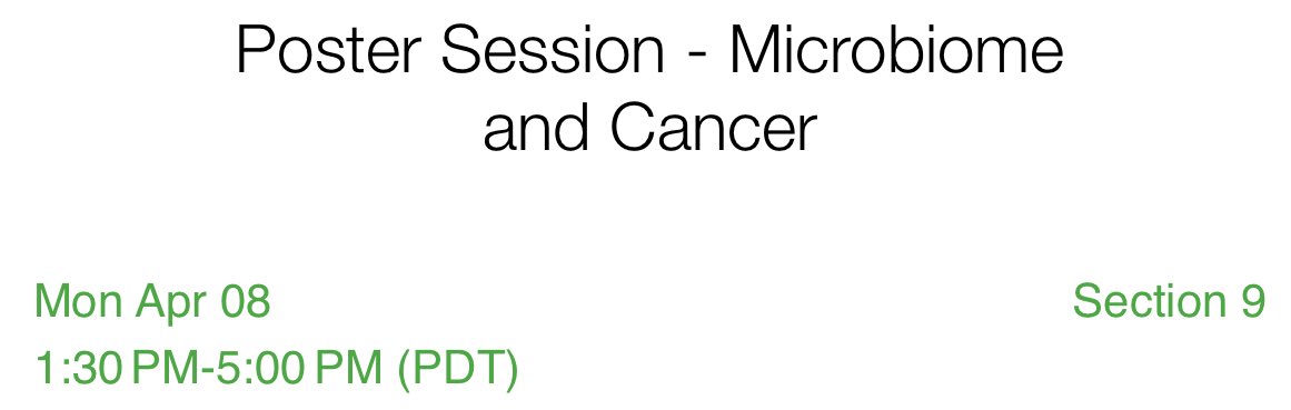 @mfgrp @SU2Cscience @SU2C John Kincade Scholar-in-Training Award recipient and @MSK_DeptOfMed @scgerstberger and former Scholar-In-Training awardee and current @CWRUSOM Oncologist @LumishMelissa will be sharing their discoveries on the #microbiome of #CRC