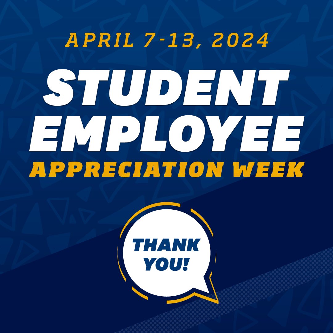 Join us in celebrating Student Employee Appreciation Week! We are incredibly grateful for all the student employees who make this campus a little brighter. Check out the link for more details! ☀️

kent.edu/career/student…
 
#KentState #StudentEmployeeAppreciationWeek #SEAW