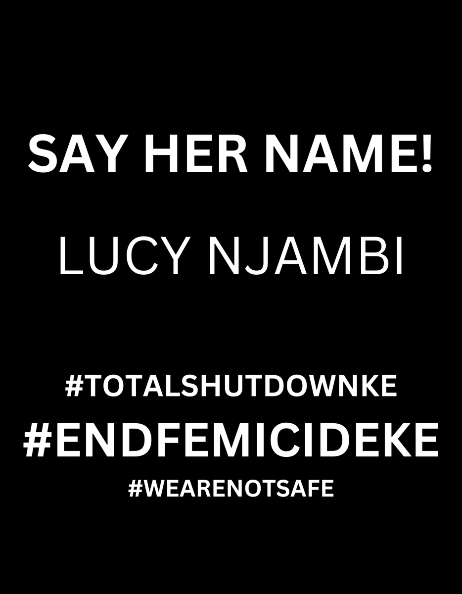 A reminder that we will be in Kiambu tomorrow for #JusticeForNjambi as the Kiambu Chapter & national team; also keen on engaging & partnering with @hon_wamuchomba because we need you to move the motion in parliament on our demands. #TotalShutDownKe #EndFemicideKe #WeAreNotSafe