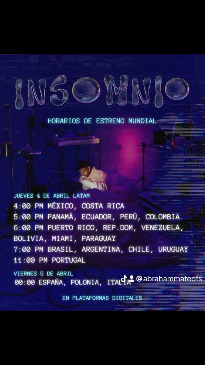 Horarios para INSOMNIO