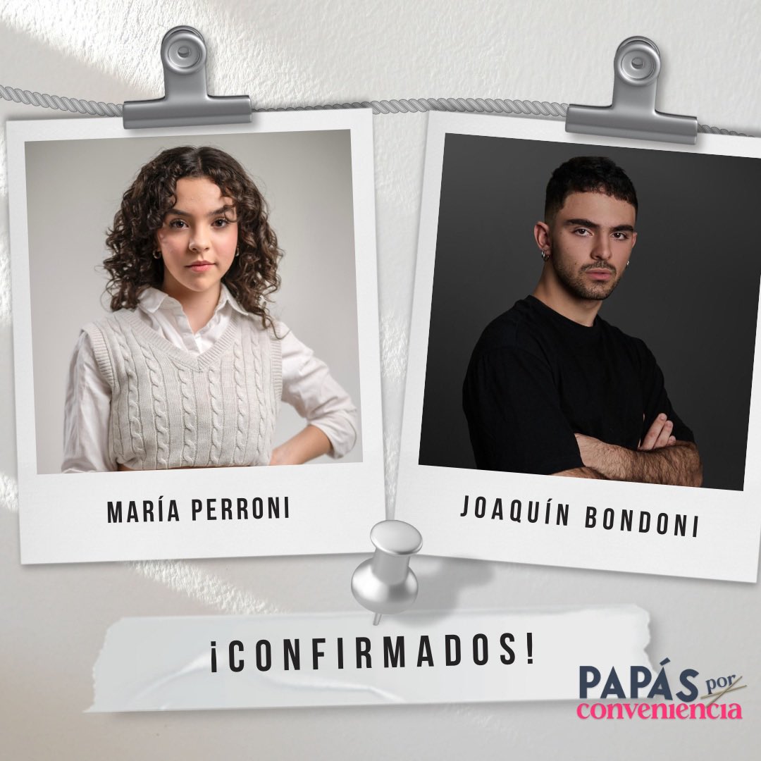 🌟 ¡Feliz de anunciar que el talento, frescura y energía de María Perroni y Joaquín Bondoni, se unen al elenco de 'Papás por conveniencia'! 📺 ✨¡Bienvenidos al equipo! #ProducciónRosyOcampo #PapásPorConveniencia