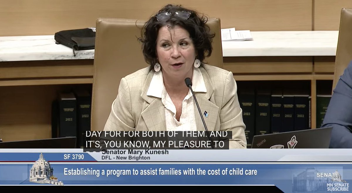 Chair @MaryKunesh9 provides childcare for her granddaughters on Fridays. Their other grandparents take Mondays. She knows just how much of a burden childcare costs are for MN families! #affordablechildcare #mnleg #SolveChildCare