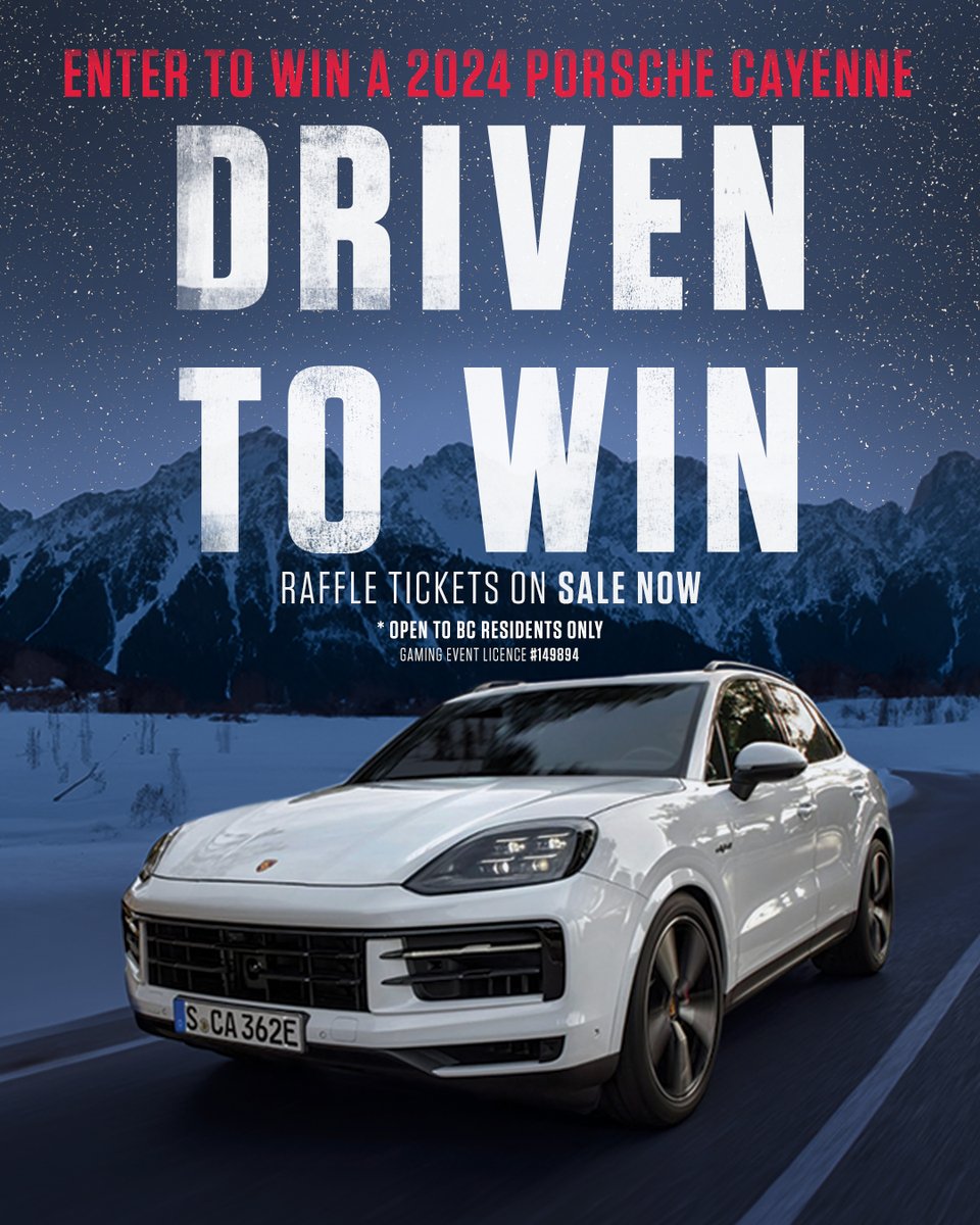 🚨 ATTN BC! We are excited to announce with @BCAlpine that you could WIN a 2024 Porsche Cayenne! All proceeds support amateur ski racing in BC. 🎟 Buy your raffle tickets here: bit.ly/3xoieog #CANskiteam #DrivenToWin