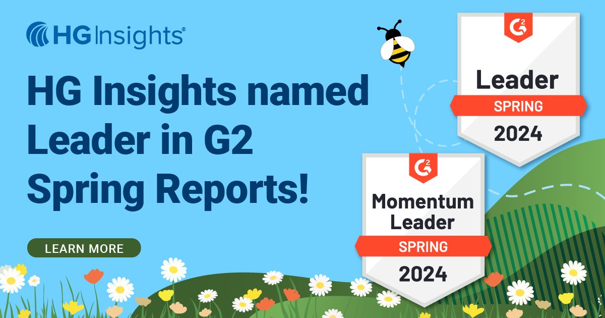 HG Insights was once again named a Leader in the 2024 @G2 Spring reports. 🐝🌸 See why HG Insights has earned 47 badges in both Sales Intelligence and Marketing Account Intelligence here.👀 #g2 #g2leader #g2reports #salesintelligence #marketintelligence hginsights.com/blog/g2-spring…