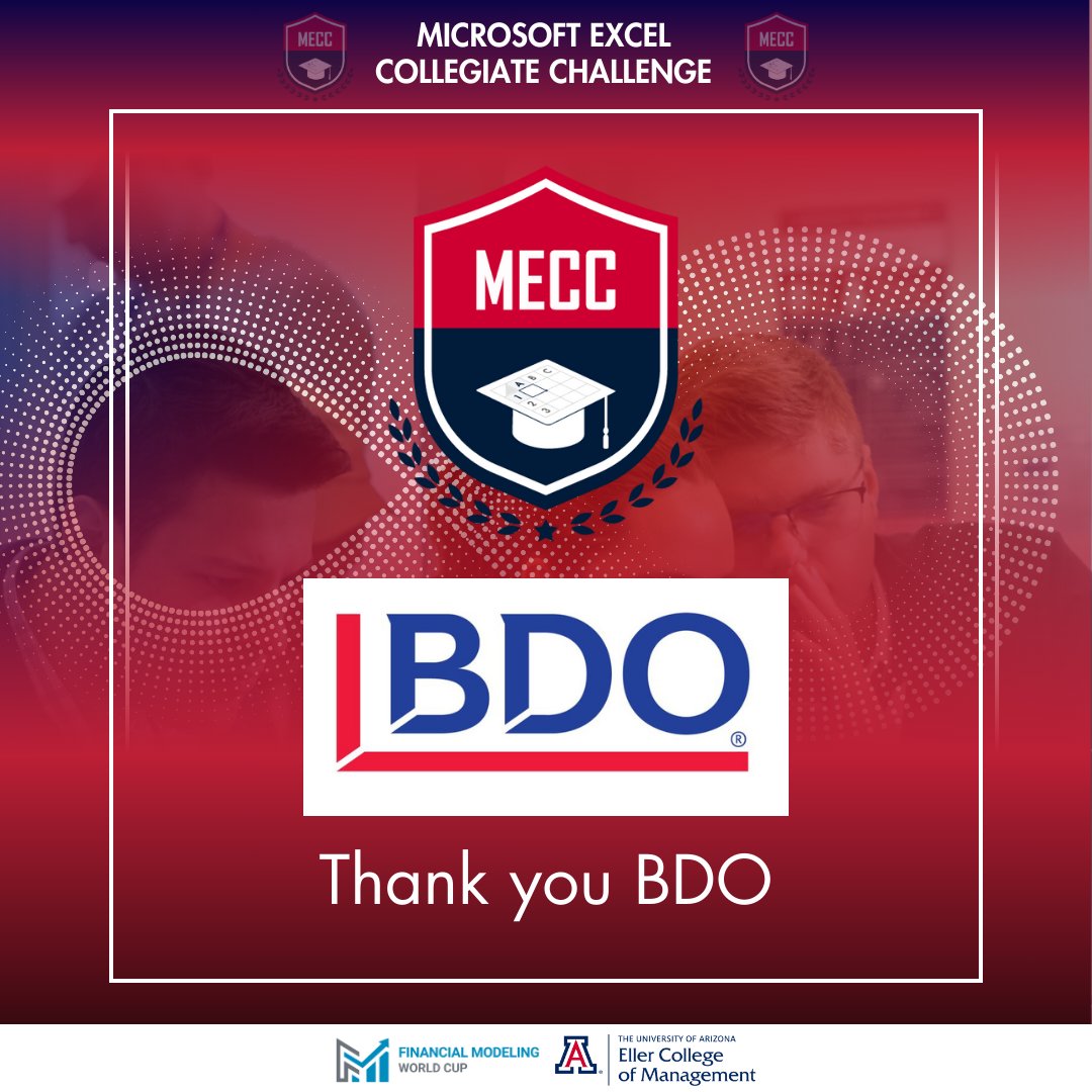 mecc_college's tweet image. A huge thank you to our sponsor, @BDO_USA. We look forward to continuing this impactful collaboration in the future! Join MECC now through the link in comments! #MicrosoftExcel #ExcelChallenge #BDO #Gratitude