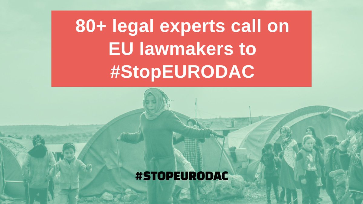 🚨 80+ legal experts on protecting the rights of migrants have raised their concerns about expansion of #EURODAC. It will significantly harm people & threaten their #FundamentalRights. Read the experts' letter calling on EU lawmakers to #StopEURODAC ➡️ edri.org/wp-content/upl…