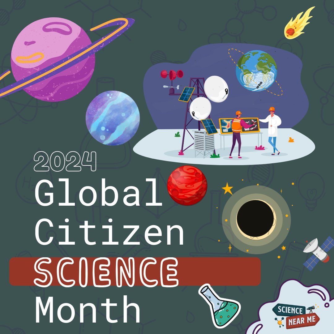 Global Citizen Science Month is in full swing! Navigate to sciencenearme.org and use the search and save feature to round up events, festivals, and online webinars hosted for science enthusiasts. #OneMillionActsofScience #ScienceNearMe #Science #STEM