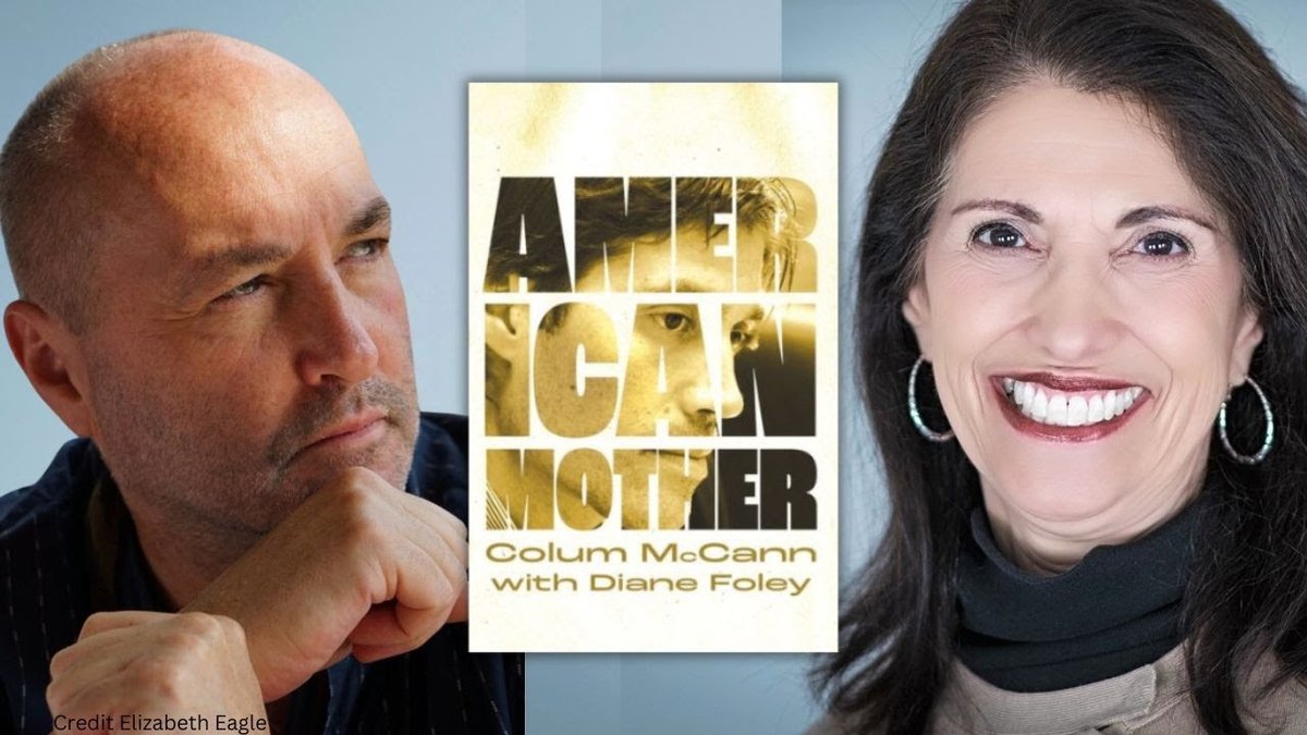 Yumalibrary's tweet photo. On Tuesday, April 9th, join National Book Award-winner COLUM MCCANN for a free online chat with Diane Foley, the inspiration behind the heartrending book American Mother, at 11AM. Sign up to participate at https://t.co/80Ib0iyenS https://t.co/rFXI0bBapa