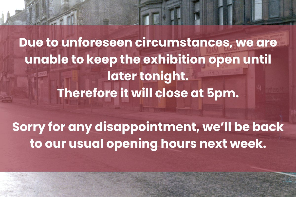 Apologies for any disappointment, we'll be open late again next Thursday! Our regular opening hours for 'The George Ward Collection' exhibition are: Mon-Fri, 10am-5pm Thur, 7:30pm Sat, 10am-4pm
