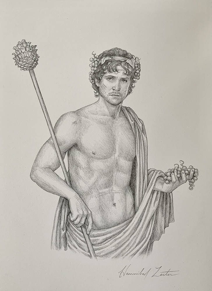 Plenty of Pixels (@pixelsplenty) on Twitter photo This was a very fun commission to work on! My primary source of inspiration was the wonderful statue of Antinous as Bacchus. I love the contrast between Will’s dark and intense personality and the carefree nature of Bacchus/Dionysus.  
#Hannibal This was a very fun commission to work on! My primary source of inspiration was the wonderful statue of Antinous as Bacchus. I love the contrast between Will’s dark and intense personality and the carefree nature of Bacchus/Dionysus.  
#Hannibal