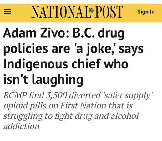 🚨The evidence of diversion from BC’s so-called “safe supply” is mounting. Now it’s showing up in Indigenous communities too. The NDP-Liberals can’t ignore this problem any longer.