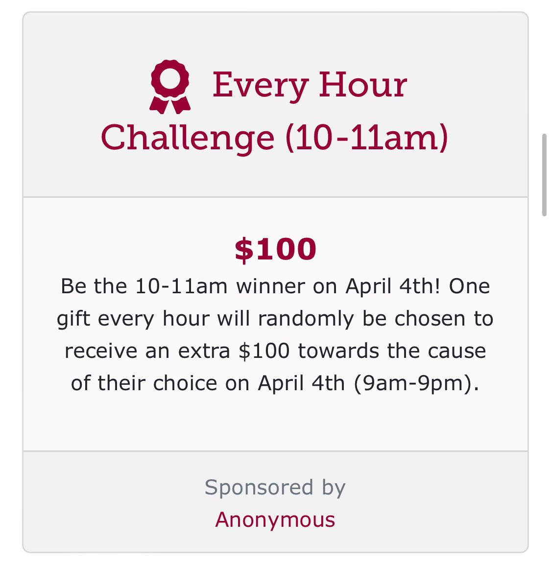 Our next Hour Challenge continues until 1️⃣1️⃣ AM givingday.northern.edu/campaigns/soft…