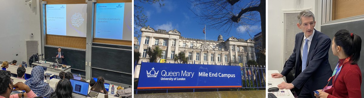 It has been a pleasure to present and debate on generative AI and industry applications at Queen Mary University of London (@QMEECS @QMUL @qmcareers) earlier today. Special thanks to Dr. Mahesha Samaratunga and Shofique Rahman for inviting the GlobalData team (@Themes_GD).