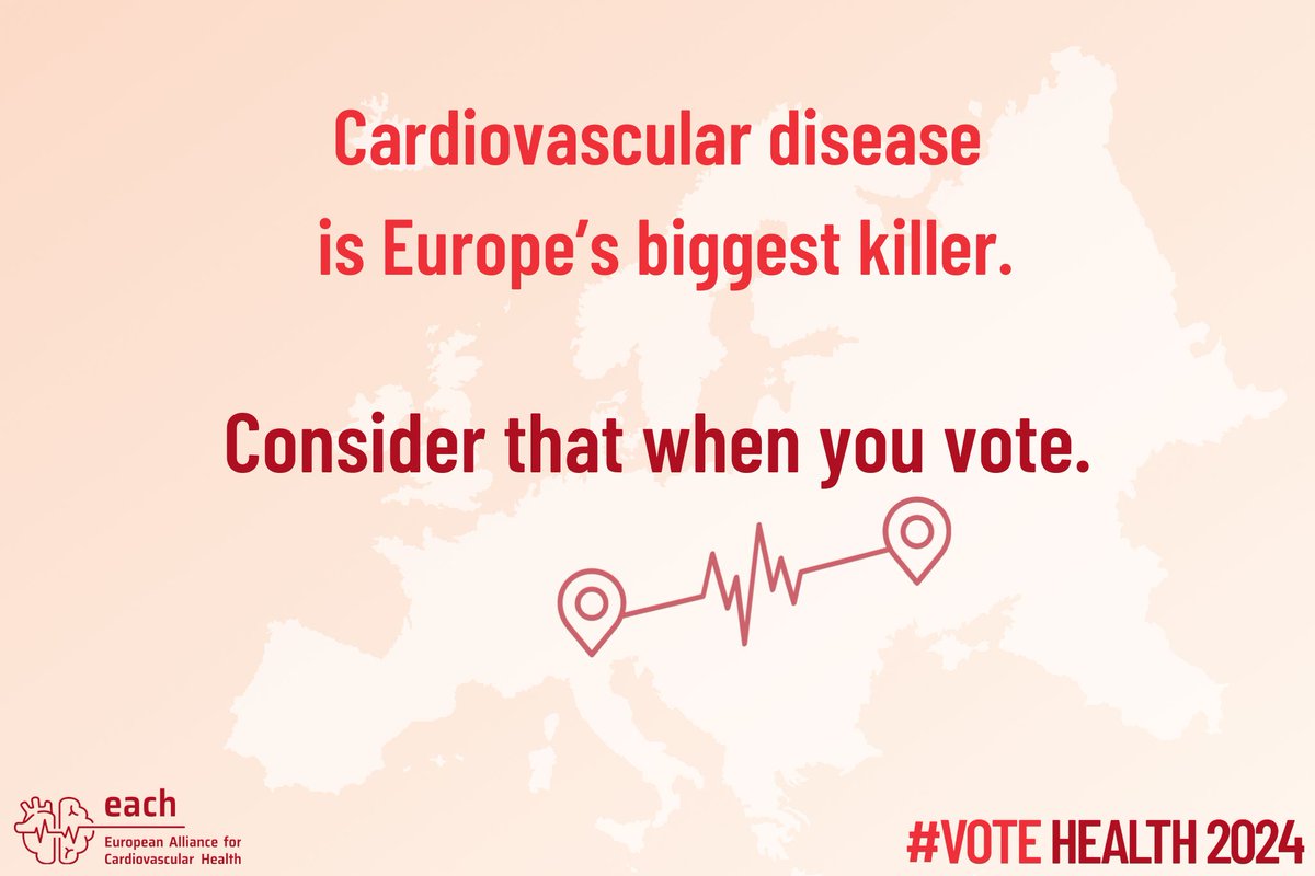 #CVD kills one in three EU citizens & costs the EU more than €282 billion/year. Ahead of #WorldHealthDay the ESC welcomes the @EPP manifesto which pledges to create a European #cvhealth Plan. Today, 53 million people live with CVD in the EU. bit.ly/4aKBZVD