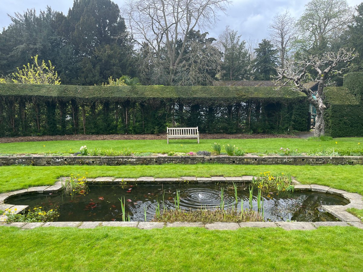 Calming scenes in the Fellows Garden today, now open to the College community after several years of building works. There’s still a rather large puddle on the lawn, and the recent wet weather hasn’t helped, but it’s beautiful nonetheless. #collegegardens #cambridgeuniversity