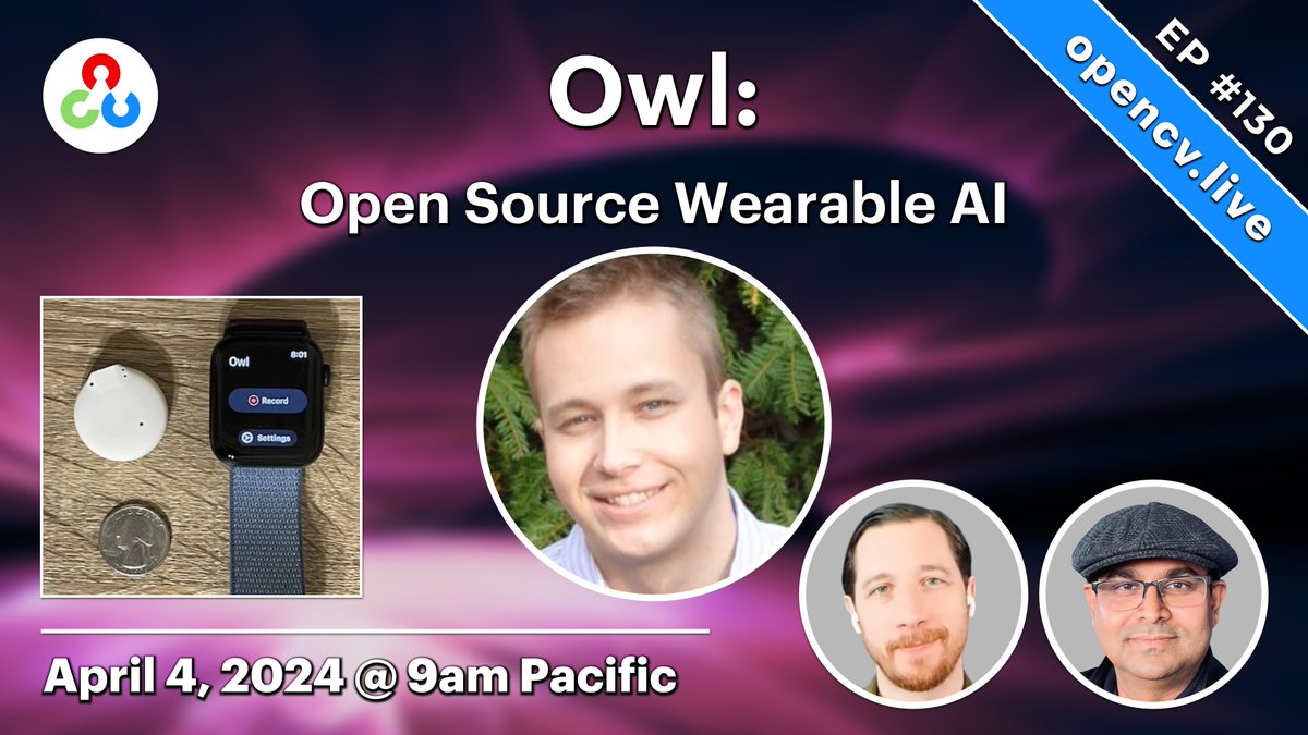 Today our guest is spatial computing developer Bart Trzynadlowski. Bart returns to the show to tell us about some recent, exciting, work: Owl, a wearable AI device that runs locally to keep your data private, and better yet it's open source, and only about the size of an AirTag.