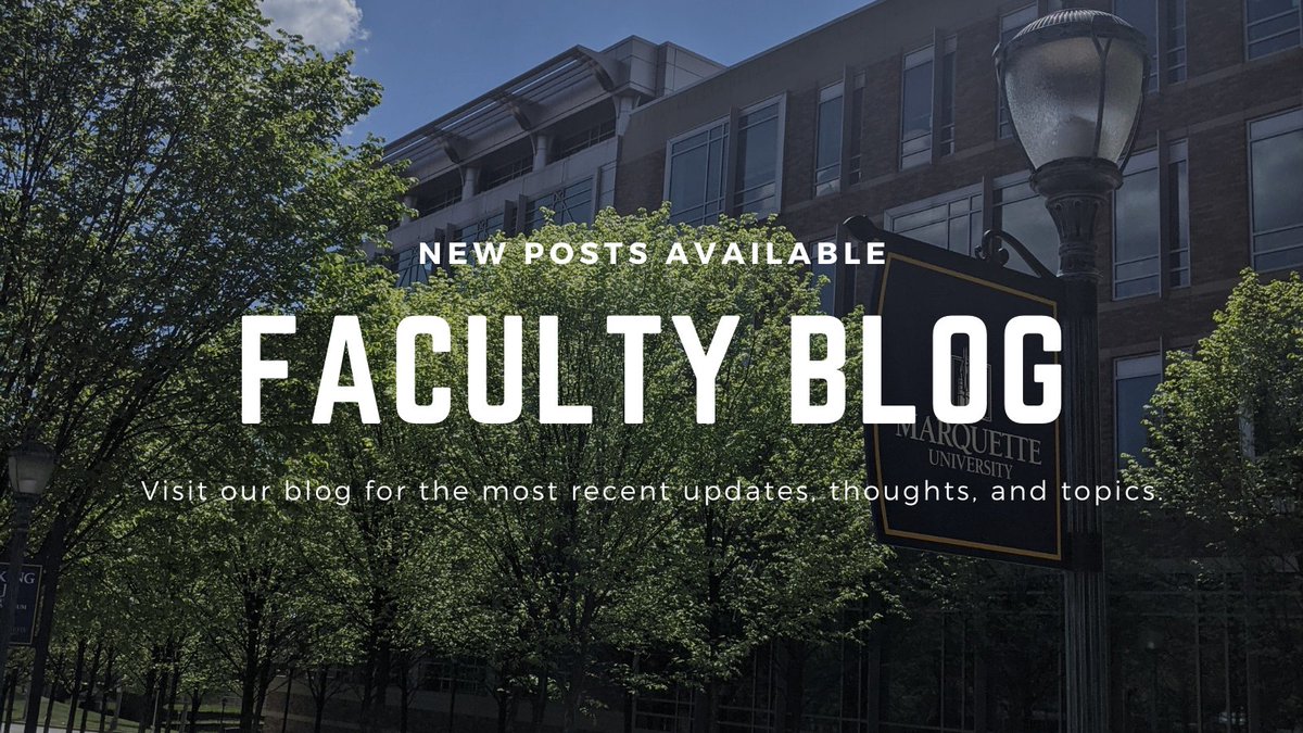 mulaw's tweet photo. Have you caught up with our #FacultyBlog recently? There are posts about restorative justice, behind the scenes of graduation, and spring election highlights! Check it out today: https://t.co/seBfNROheP #MarquetteLaw https://t.co/Qv6NBHAMqt