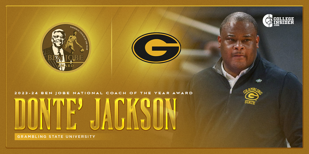 April 4, 2024 PHOENIX, AZ -- Grambling’s Donte’ Jackson is the recipient of the 2024 Ben Jobe National Coach of the Year award have been announced. The award is presented annually to the top minority head coach in division I college basketball. @theswac Press Release: