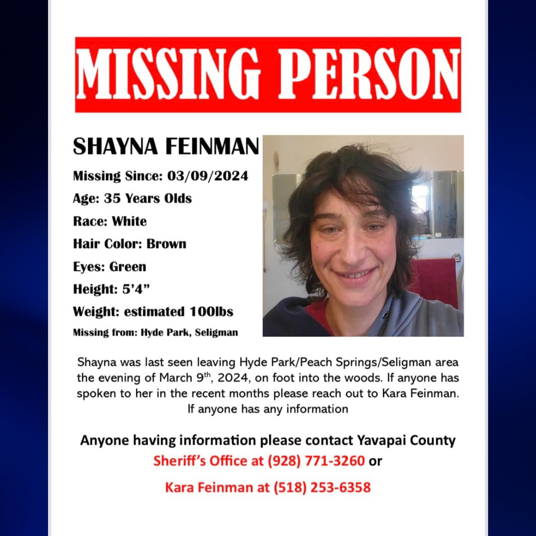 truecrimegisela's tweet photo. PLEASE SHARE: Shayna is still missing! Last seen on March 9th, 2024 in Arizona. Her boyfriend has lawyered up and refuses to talk to the detectives. Her family is very worried about her and say she would never leave her dog, Stormy behind, and her car, with all her personal belongings and camping gear. #shaynafeinman