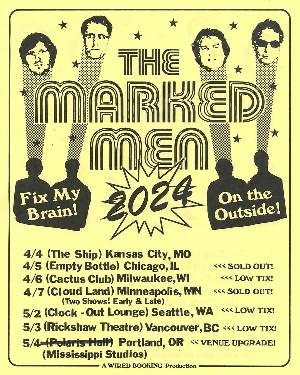 Don't forget, kids, Marked Men midwest dates kick off TONIGHT in Kansas City!