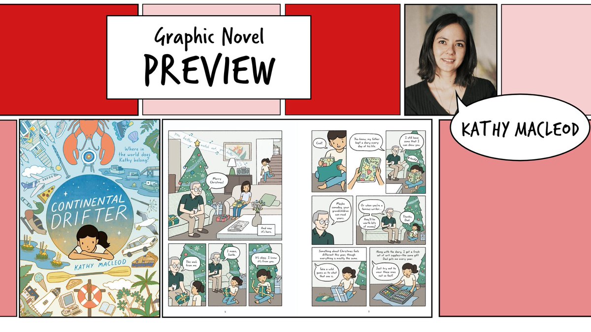 Our Graphic Novel Preview series invites readers to look inside graphic novels. This month, we’re highlighting a middle-grade graphic novel, Continental Drifter by Kathy MacLeod, on sale now! Take a look at the gorgeously illustrated pages here: bit.ly/3xsIjCw