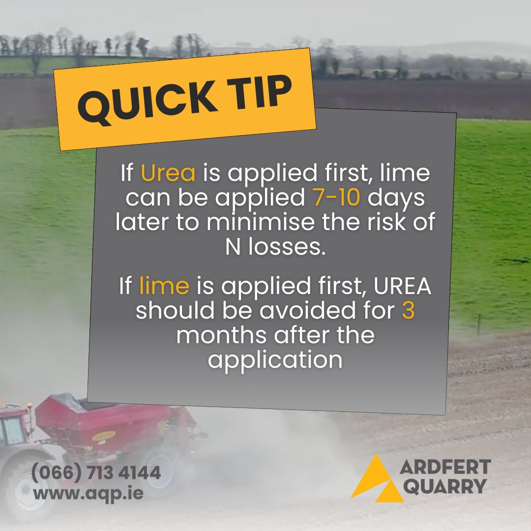Can UREA and lime be applied at the same time❓ If Urea is applied first, lime can be applied 7-10 days later and if lime is applied first, UREA should be avoided for 3 months after 🚜Can UREA and lime be applied at the same time❓ #TimeToLime #Farming365 #Spring