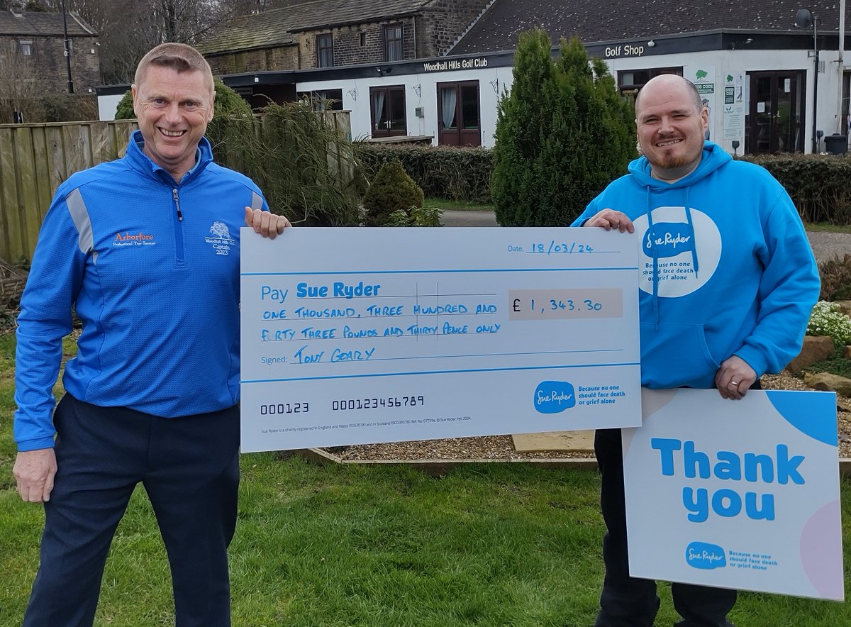 We want to say a big thank you to Tony Geary, who used his captaincy year at Woodhall Hills Golf Club to raise a fantastic £1343,30 for our hospice. Thank you to him and Woodhall Hills Golf Club for their continued support.