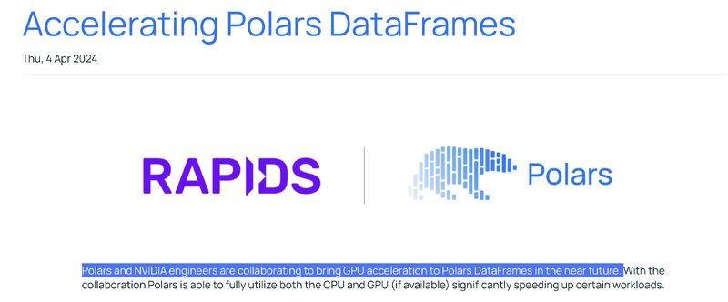 predict_addict's tweet image. This is big. What they should also do is scikit-learn replacement library for #datascience.

#polars