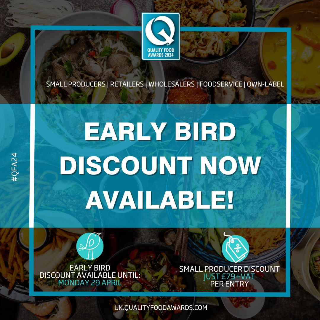 Brand new for 2024✨Early Bird Discount! 

All entries submitted by Monday 29 April will quality AND you can amend your entries, after submitting them, right up until the entry deadline on Friday 14 June 2024 😮

ENTER NOW: lnkd.in/e5p85eXC 🥂

#QFA24