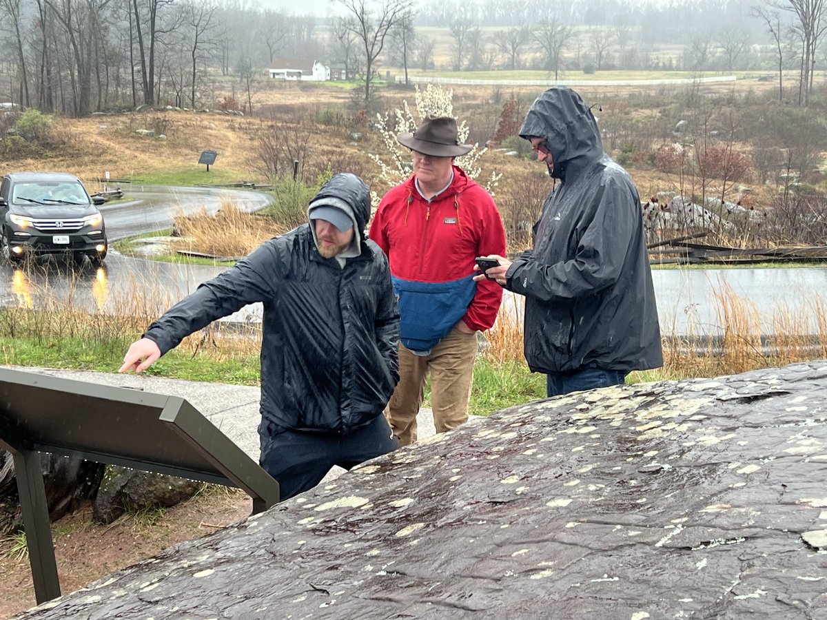 When you make a quick turn to Gettysburg with ⁦@DanHillHistory⁩ and walk Devil’s Den it’s nice to have good weather.