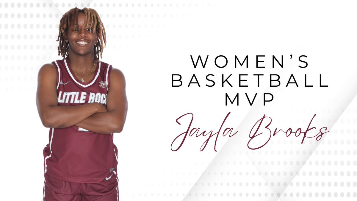 Congratulations to Jayla Brooks for being named the MVP for Women's Basketball at the Night of the Trojans awards banquet! #LittleRocksTeam