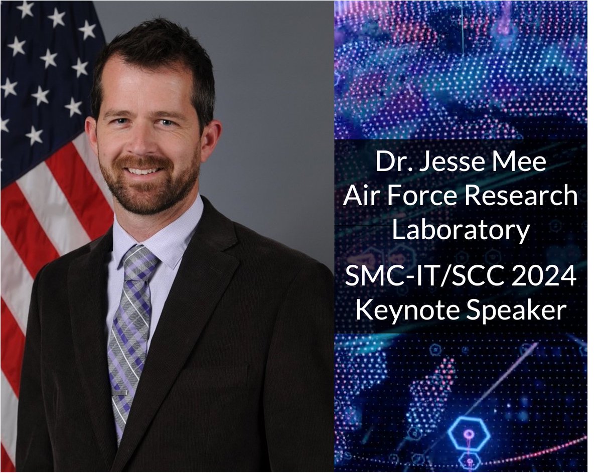 IEEE SMC-IT/SCC 2025 Conference (@smcit_conf) on Twitter photo Delighted to host Dr. Jesse Mee as keynote speaker π
He is a member of the scientific and technical cadre of senior executives, Senior Scientist for Radiation Hardening Technologies, <a href="/AFResearchLab/">Air Force Research Lab - AFRL</a>, Air Force Materiel Command <a href="/HQ_AFMC/">U.S. Air Force Materiel Command βοΈ</a>, Kirtland Air Force Base #space #AirForce Delighted to host Dr. Jesse Mee as keynote speaker π
He is a member of the scientific and technical cadre of senior executives, Senior Scientist for Radiation Hardening Technologies, <a href="/AFResearchLab/">Air Force Research Lab - AFRL</a>, Air Force Materiel Command <a href="/HQ_AFMC/">U.S. Air Force Materiel Command βοΈ</a>, Kirtland Air Force Base #space #AirForce