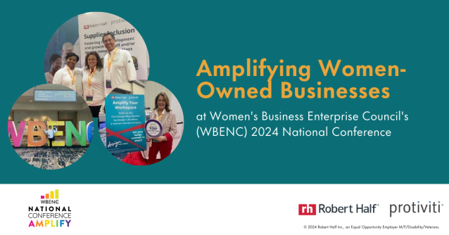 @RobertHalf and @Protiviti proudly incorporate women-owned businesses into our supply chain. As part of our enterprise Supplier Inclusion program, we sponsored @WBENCLive Annual National Conference in #Denver to share educational resources. #WBENC bit.ly/4cN6X19