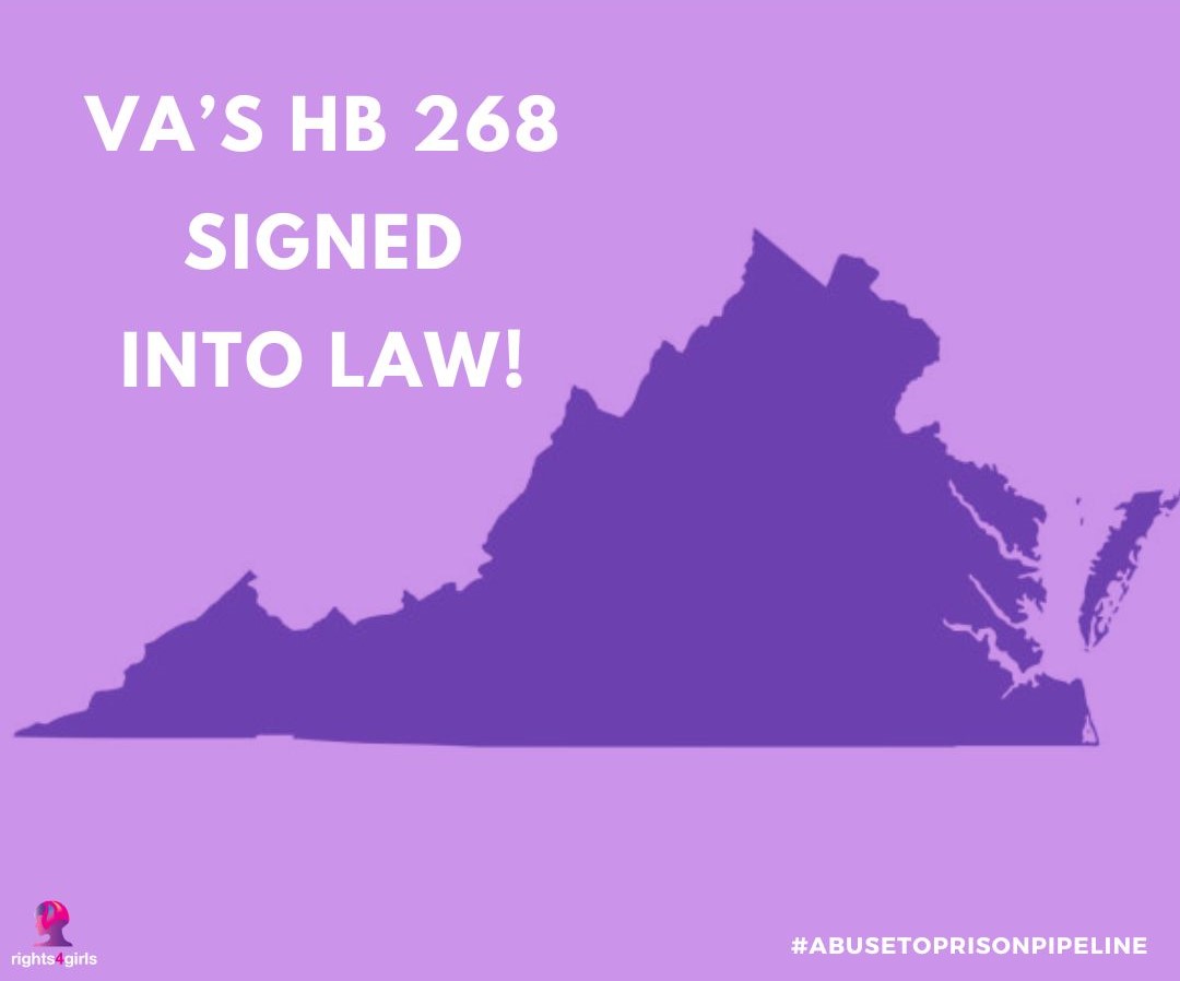 Great news, HB 268 was signed into law by @GovernorVA yesterday!  This legislation will help protect child trafficking victims accused of harming their exploiters from being tried as adults. By keeping these kids in the JJ system, the bill emphasizes treatment & over punishment.