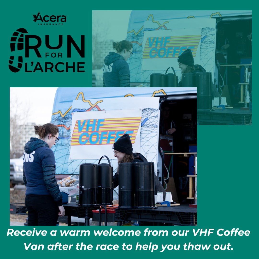 A run is incomplete without cozying up with a warm drink! Join us at our coffee VHF Coffee Van and enjoy a delightful beverage.
#acerainsurancerunforlarche #yycrun #runforlarche #larchecanada