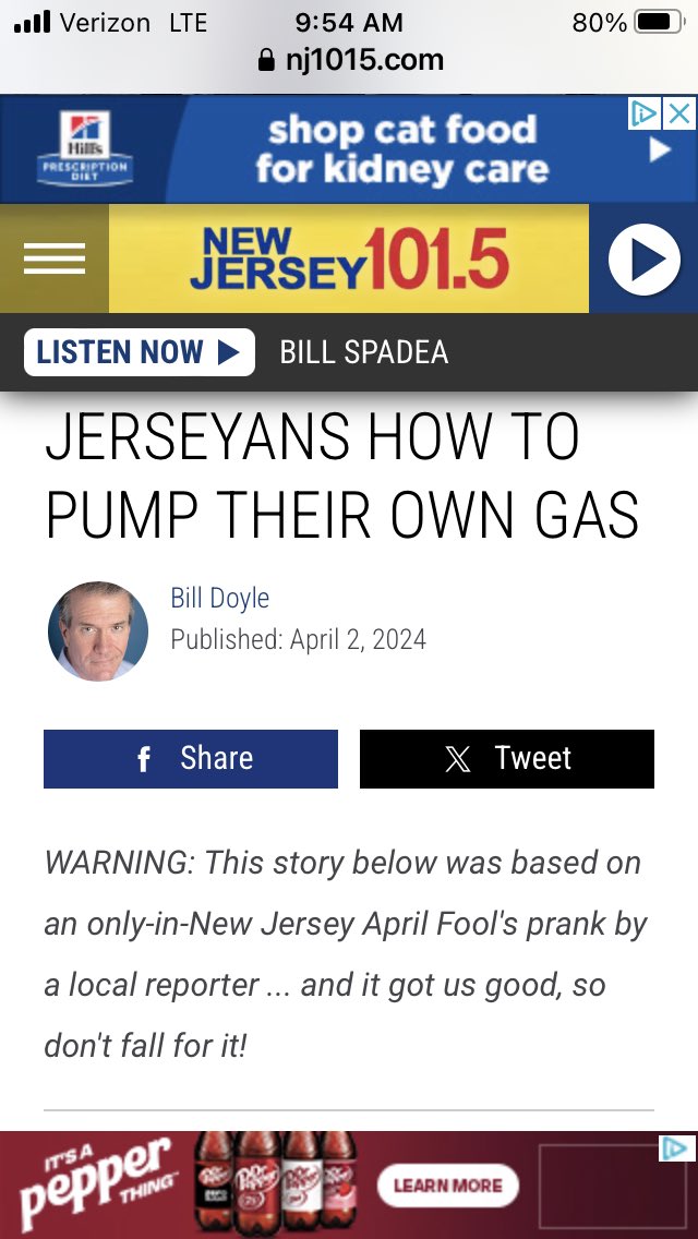 Our <a href="/redbankgreen/">redbankgreen</a> April Fools video turned into a kind of test. Would any news outlet take a ridiculous story and run without a single email or phone call to check facts? Even on 4/1?!? Only one did. <a href="/BillSpadea/">Bill Spadea</a> and 2 other <a href="/nj1015/">New Jersey 101.5</a> hosts get the trophy.