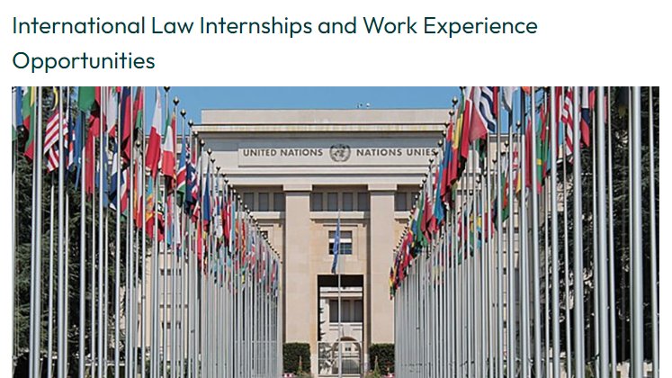 KuboMacak's tweet photo. We are delighted to share today a publicly accessible page on our @ExeterCIL website, which provides an up-to-date overview of many international law #internships for students and young professionals worldwide: 

https://t.co/h6CJ6IMRRB

Let us know if we missed any! https://t.co/b3LI202YbD