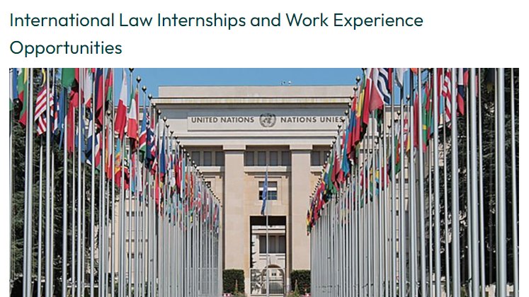 We are delighted to share today a publicly accessible page on our @ExeterCIL website, which provides an up-to-date overview of many international law #internships for students and young professionals worldwide: exeter.ac.uk/research/centr… Let us know if we missed any!