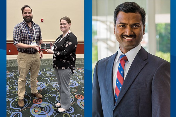 👏 to Sarah Long, DVM, postdoctoral fellow in the Achanta Lab, for winning the Zoetis-CTPVSS Veterinary and Postdoctoral Trainee Award & the IRSS Postdoctoral Award at the Society of Toxicology annual mtg. 👏to Dr. Satya Achanta on winning two Best Publication of the Year awards.