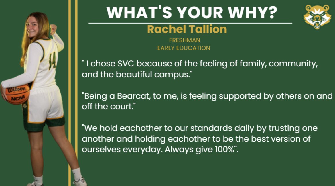 SVC_WomensBball's tweet photo. What’s Your Why?
#D3Week #WhySVC
@racheltallion https://t.co/aDEA8EGBn9
