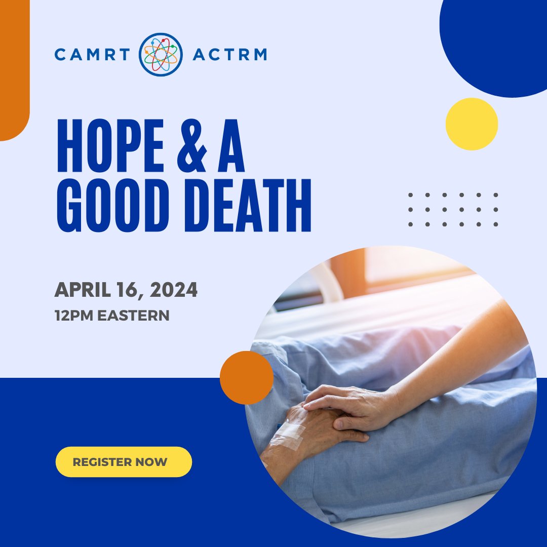 Discover the power of hope in palliative care with our fully updated webinar: Hope & a Good Death. Join Carina Feuz as she delves into the vital role of hope for patients, and your impact as an MRT in facilitating a peaceful end-of-life journey. Link: ow.ly/agJQ50R8wgj