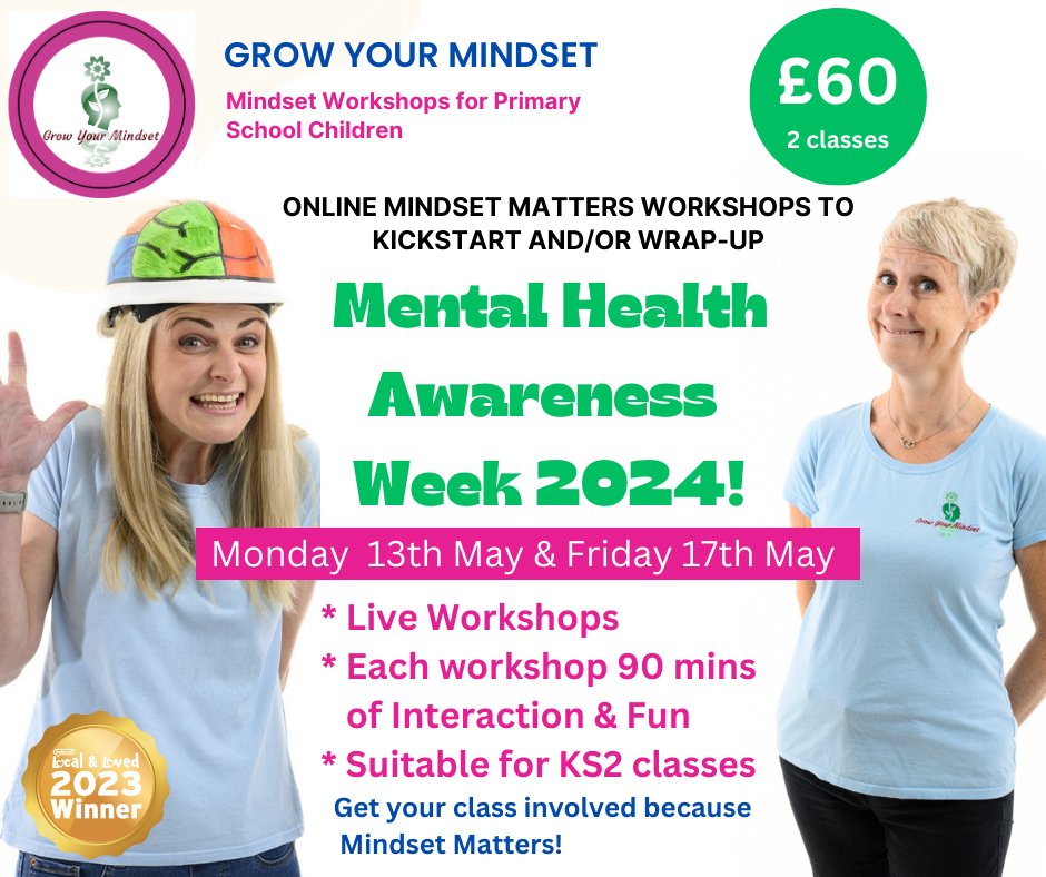 Why not Kickstart or Wrap Up this years Mental Health Awareness Week with this exciting offering?

Book your place today trybooking.com/uk/events/land…
#mentalhealth #mentalhealthawarenessweek #healthandwellbeing #primaryschools
#teacher #teachers #teachersofinstagram #teacherlife