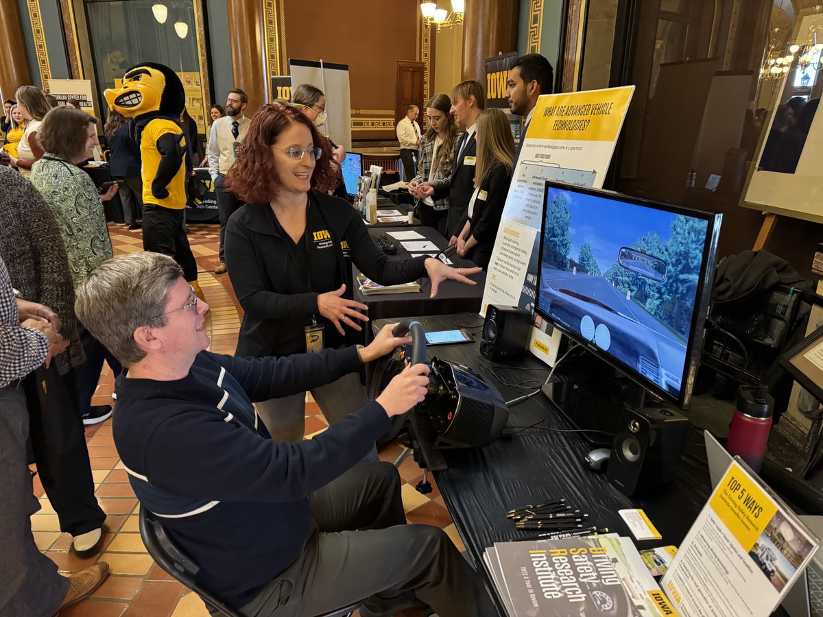 Driving Safety Research Institute (@uiowadsri) on Twitter photo Yesterday was #HawkeyeCaucus Day 💛🖤 We had a great time at the Iowa State Capitol sharing our research. <a href="/UIowaEngr/">UIowa Engineering</a> <a href="/TheREALHerky/">Herky The Hawk</a> Yesterday was #HawkeyeCaucus Day 💛🖤 We had a great time at the Iowa State Capitol sharing our research. <a href="/UIowaEngr/">UIowa Engineering</a> <a href="/TheREALHerky/">Herky The Hawk</a>