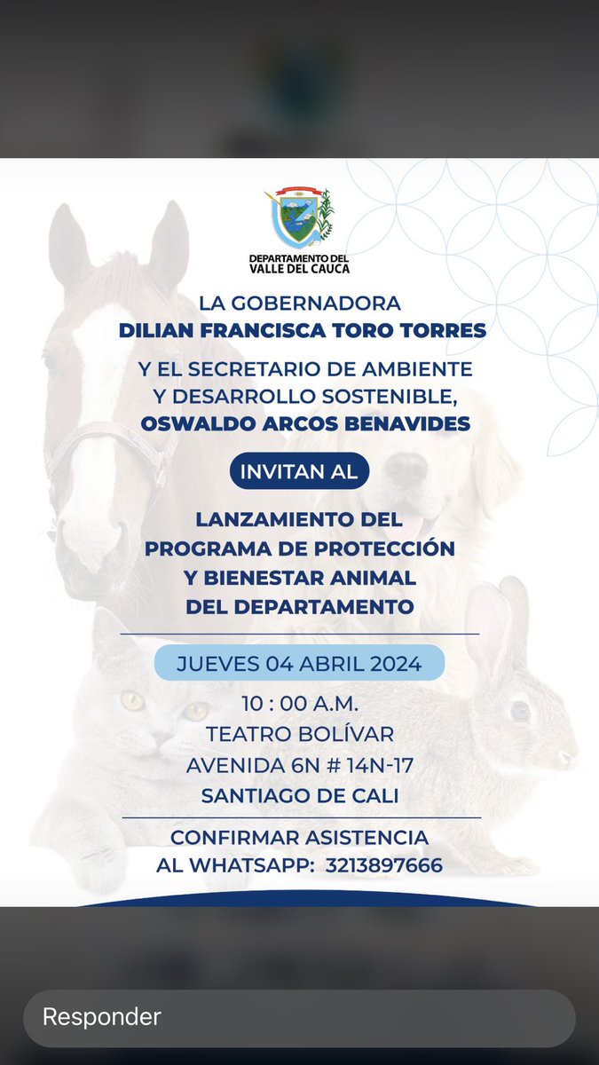 Lanzamiento Programa de Protección y BienestarAninal Departamento #ValleDelCauca #PYBA