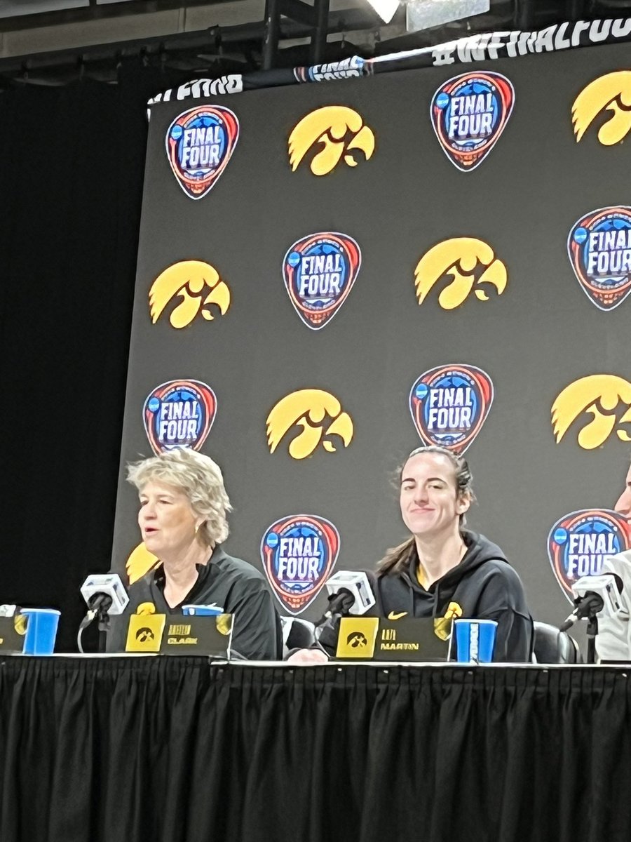 Caitlin Clark and the Iowa Hawkeyes set for media availability here in Cleveland.