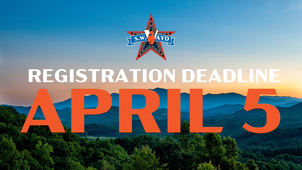 REGISTER BEFORE 11:59 PM APRIL 5 In order to be a delegate at convention, pay your registration fee and fill out the registration form before tomorrow night. Find all information at vayd.org/convention